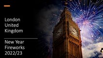 Fireworks 2022 / 2023 London United Kingdom Happy New Year