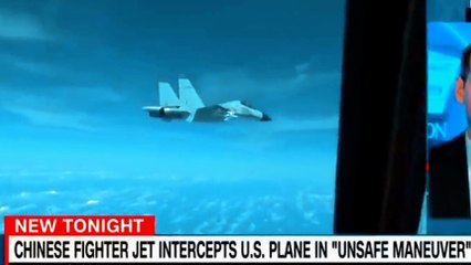 Chinese fighter plane is seen intercepting US aircraft in video.