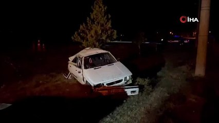 Yeni yılın ilk saatlerinden feci kaza, 1 ölü