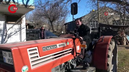 Garajdaki traktöre aşırı hız cezası