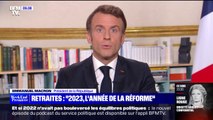 Emmanuel Macron évoque la reforme des retraites dans ses vœux pour 2023