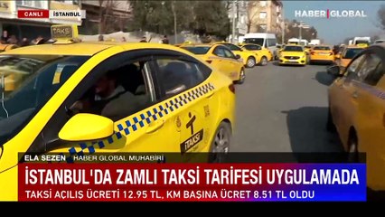 İstanbul'da zamlı taksi tarifesi uygulamada