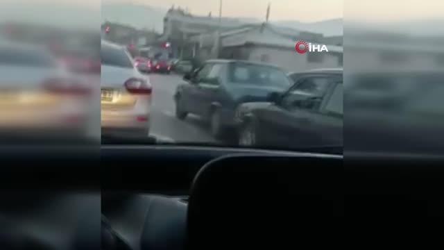 Bursa'da yaşanan ilginç anlar böyle görüntülendi