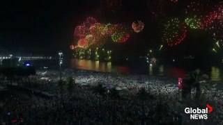 Rio de Janeiro New Year 2023 countdown | Brazil New Year 2023 celebration  | Copacabana beach fireworks
