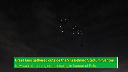 Santos celebrates Pele's life with stunning drone display