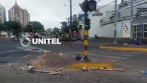 Video: Así luce la Gobernación de Santa Cruz tras la represión en las primeras horas de este 2023