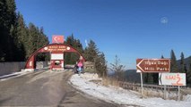 KASTAMONU - Ilgaz Dağı'nda vatandaşlar yeni yılın ilk gününde kızaklarıyla eğlendi