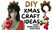 DIY Christmas Pine Cone Headband | Pom Pom Flower Hairband Tutorial | How to make Hair Accessories for Xmas Special