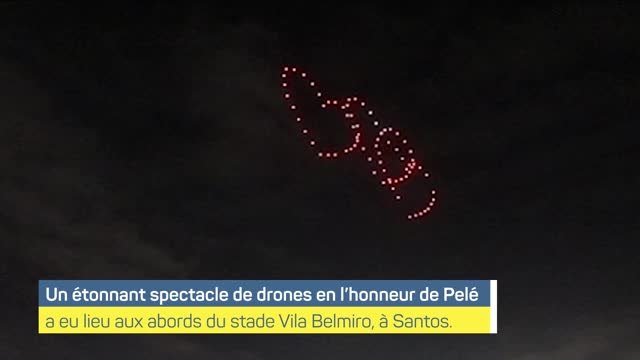 Décès de Pelé - Santos rend hommage à Pelé avec un spectacle de drones