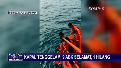 Download Video: Kapal LCT Ronsya and Dwi Tenggelam di Perairan Sorong, Satu ABK Hilang