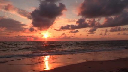 Sunsetand clouds nature video