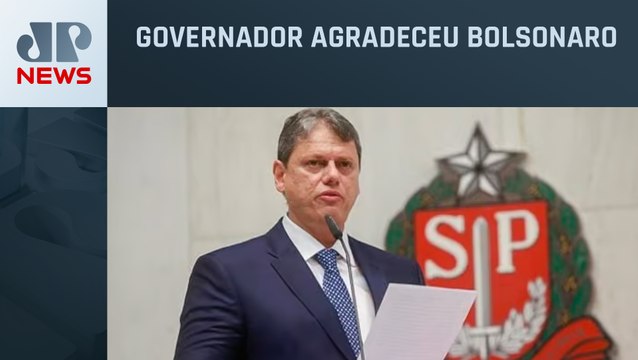 Tarcísio de Freitas concede primeira coletiva como governador de SP