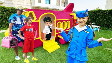 Roma and Diana show the Rules at the Airport and on board the plane