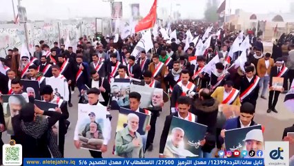 النجف الأشرف.. مسيرة لطلبة الجامعات والمعاهد أمام روضة الشهيد المهندس.. عصام الفتلاوي | 2023-01-01