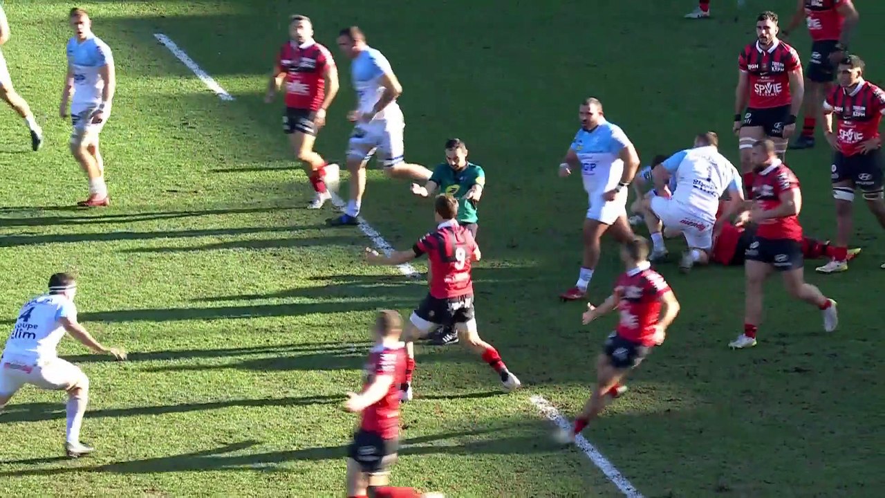 TOP 14 - Essai de Duncan PAIA'AUA (RCT) - Aviron Bayonnais - RC Toulon