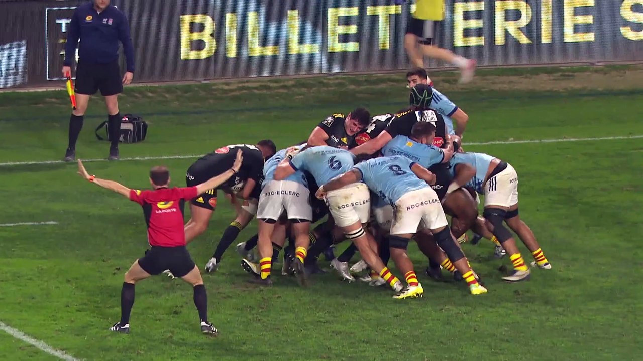 TOP 14 - Essai de Tawera KERR-BARLOW (SR) - USA Perpignan - Stade Rochelais