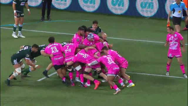 TOP 14 - Essai de Lucas PEYRESBLANQUES (SFP) - Stade Français Paris - Section Paloise