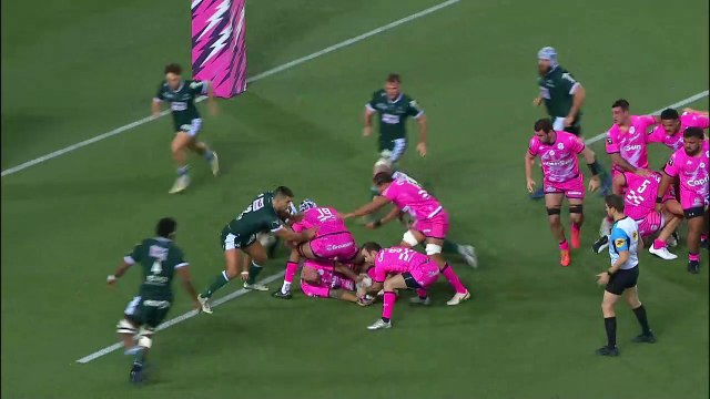 TOP 14 - Essai de James HALL (SFP) - Stade Français Paris - Section Paloise