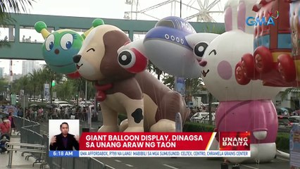 Giant balloon display, dinagsa sa unang araw ng taon | UB
