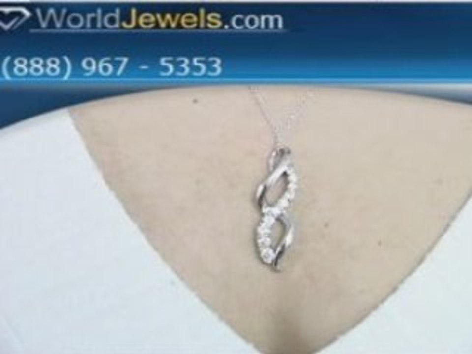 14K White Gold Journey Pendant .85 ct. tw. BA-50