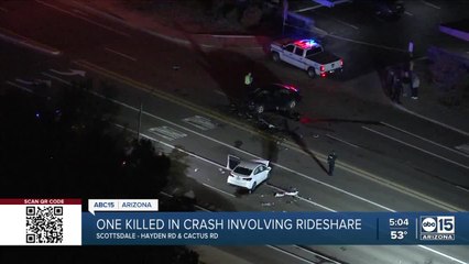 One dead after alleged drunk driver hits rideshare vehicle in Scottsdale