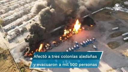 Incendio en gasera de Monterrey consume 16 pipas