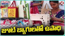 Jute Bags Making | Women Get Employment By Making Jute Bags | Deverakonda | V6 Weekend Teenmaar