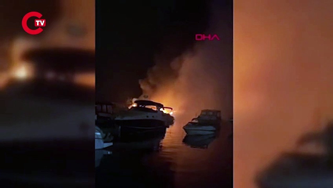 Kadıköy Bostancı sahilde tekne yangını: 6 tekne kullanılamaz hale geldi