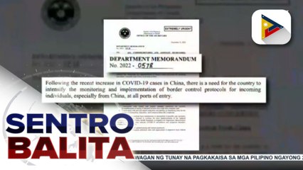 DOH, nagpatupad ng heightened surveillance sa lahat ng mga biyahero mula sa China