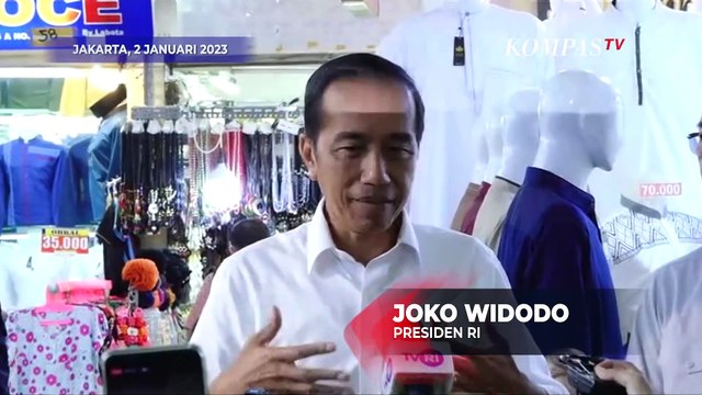 Presiden Jokowi dan PJ Gubernur DKI Heru Budi Hartono Tinjau Pasar Tanah Abang