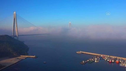 (DRON) İstanbul'da yoğun sis etkisini sürdürüyor