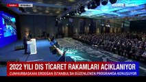 Erdoğan: 2022'de ihracatımız yüzde 12,9 artışla 254,2 milyar dolar oldu