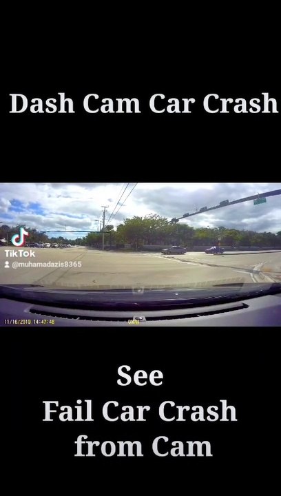 Dash cam car crash