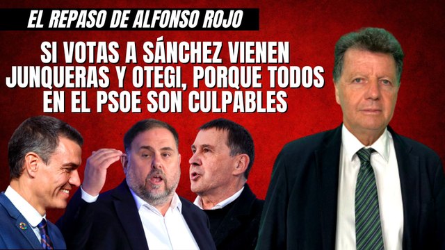 Alfonso Rojo: “Si votas a Sánchez vienen Junqueras y Otegi, porque todos en el PSOE son culpables”