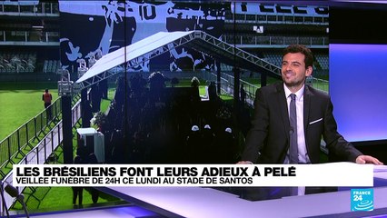 Les Brésiliens font leurs adieux à Pelé : veillée funèbre de 24 H au stade de Santos