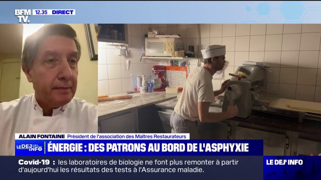 Coût de l'énergie: On a des inquiétudes pour 80% des restaurateurs , alerte Alain Fontaine, président de l'association des Maîtres Restaurateurs