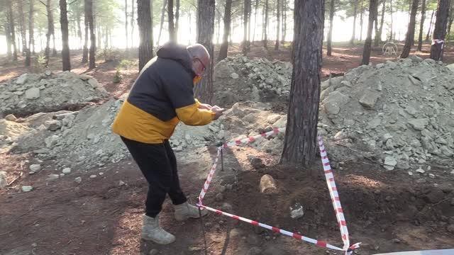 ÇANAKKALE - Tarihi Gelibolu Yarımadası'nda bulunan top mermisi imha edildi