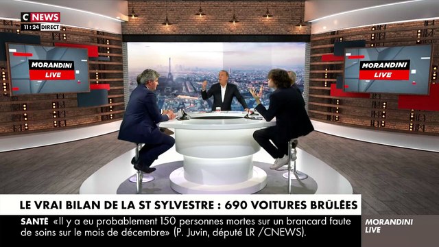 L'essayiste Mathieu Slama fait polémique dans Morandini Live en affirmant que 700 voitures brûlées pour la St-Sylvestre c'est n'est pas très grave