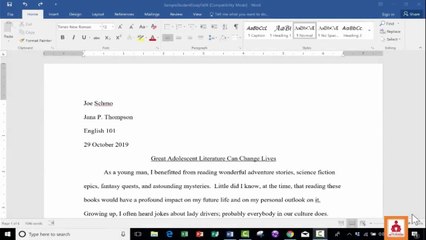 Advanced Microsoft Word - Formatting Document