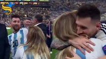 Messi's mother hysterically hugs son Messi
