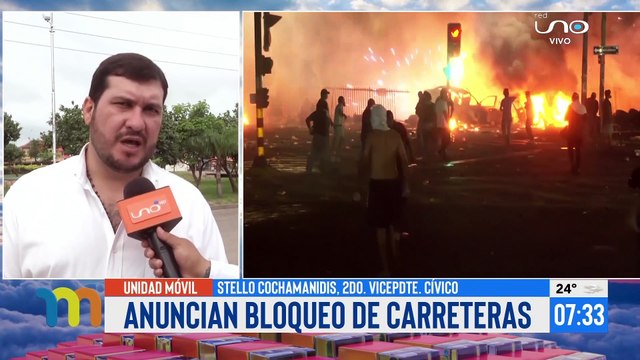 Comité Cívico Pro Santa Cruz pide a la población, defender al Gobernador Camacho, con protestas pacíficas, resguardo de instituciones públicas y bloqueo de carreteras