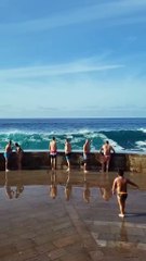 Giant Waves Hit People