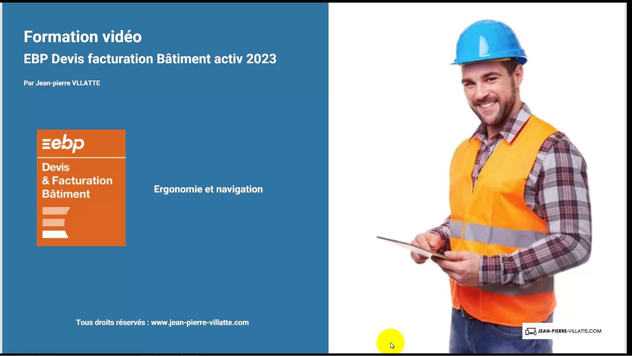 Ergonomie : EBP Devis facturation bâtiment 2023