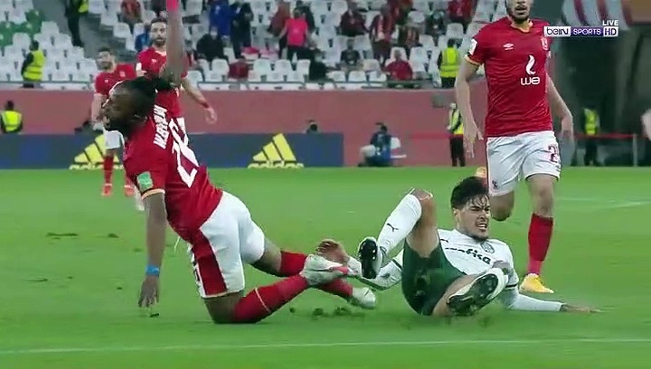 الشوط الاول  مباراة  الاهلي المصري و بالميراس البرازيلي المركز الثالث في كاس العالم للاندية قطر 2020م