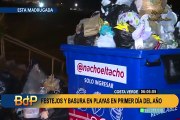 Año Nuevo: playas de Chorrillos y Miraflores amanecieron repletas de basura tras celebraciones