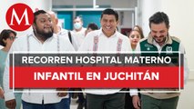 Director del IMSS y gobernador de Oaxaca recorren Hospital Materno Infantil de Juchitán