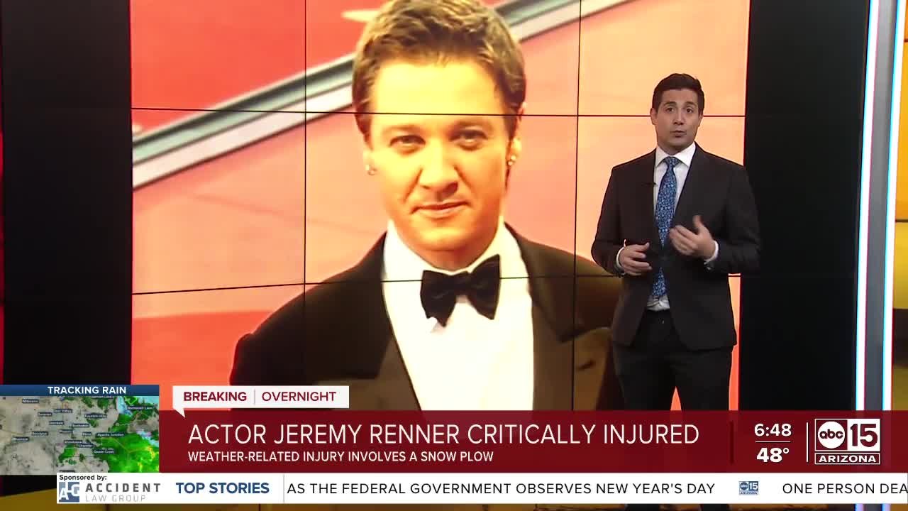 Actor Jeremy Renner critically injured in snow plow accident video Dailymotion