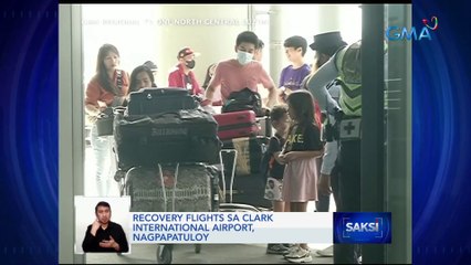 Recovery flights sa Clark International Airport, nagpapatuloy | Saksi