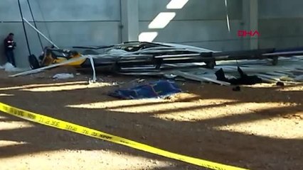 VİNCİN KIRILAN BOMU ÇATIYA DÜŞTÜ 1 ÖLÜ, 1 YARALI