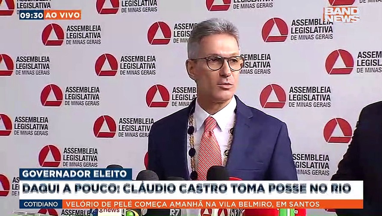 Romeu Zema toma posse como governador de Minas Gerais 02/01/2023 13:30:06